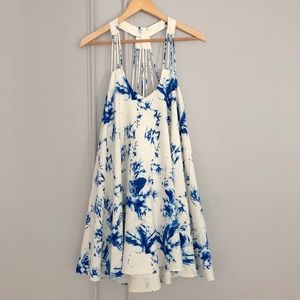 Lucy Paris Blue Tie Dye Strappy Back Dress